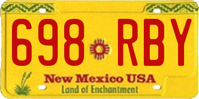 NM license plate 698RBY