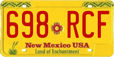 NM license plate 698RCF