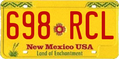 NM license plate 698RCL