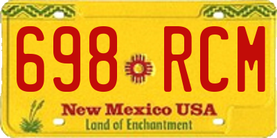 NM license plate 698RCM
