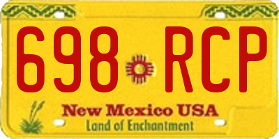NM license plate 698RCP