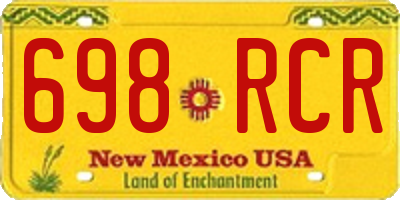 NM license plate 698RCR