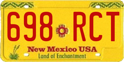 NM license plate 698RCT