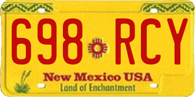 NM license plate 698RCY