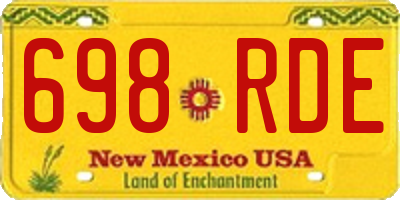 NM license plate 698RDE