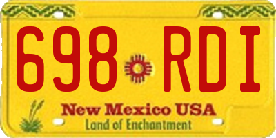 NM license plate 698RDI