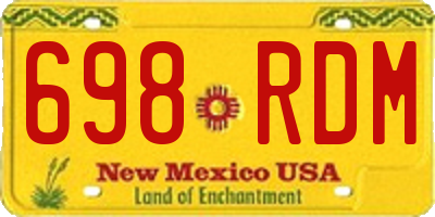 NM license plate 698RDM