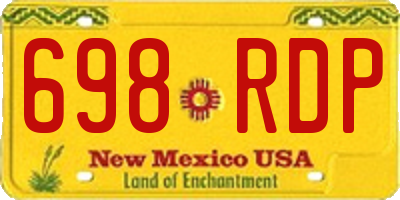 NM license plate 698RDP