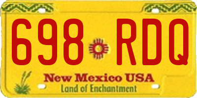 NM license plate 698RDQ