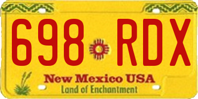 NM license plate 698RDX