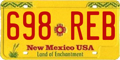 NM license plate 698REB