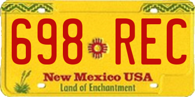 NM license plate 698REC
