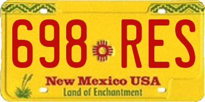 NM license plate 698RES