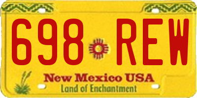 NM license plate 698REW