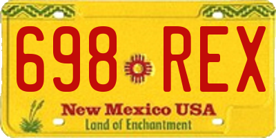 NM license plate 698REX