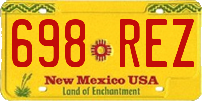 NM license plate 698REZ