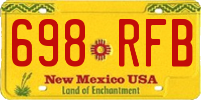 NM license plate 698RFB