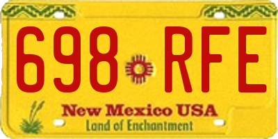 NM license plate 698RFE