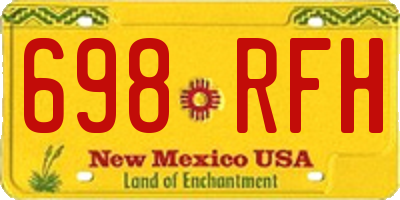 NM license plate 698RFH