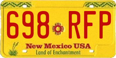 NM license plate 698RFP