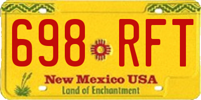 NM license plate 698RFT
