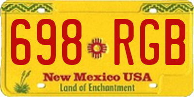 NM license plate 698RGB