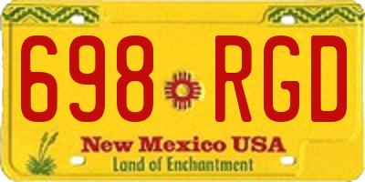 NM license plate 698RGD