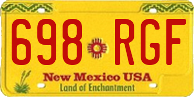 NM license plate 698RGF