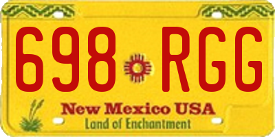 NM license plate 698RGG