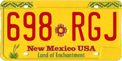 NM license plate 698RGJ