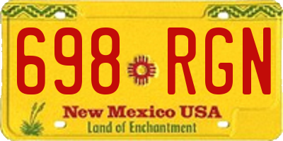 NM license plate 698RGN