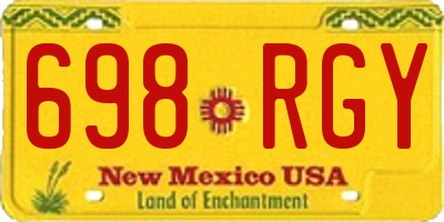 NM license plate 698RGY