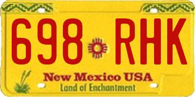 NM license plate 698RHK