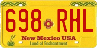 NM license plate 698RHL