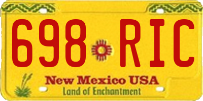 NM license plate 698RIC