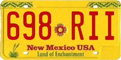 NM license plate 698RII