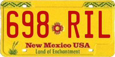 NM license plate 698RIL