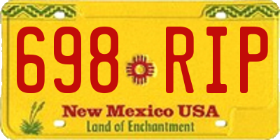 NM license plate 698RIP