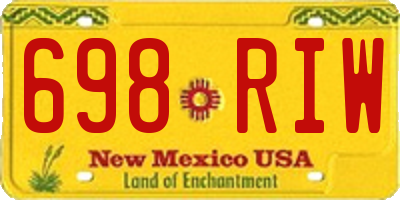 NM license plate 698RIW