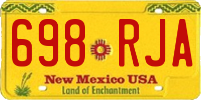 NM license plate 698RJA