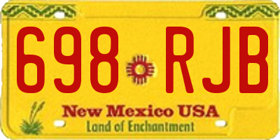 NM license plate 698RJB
