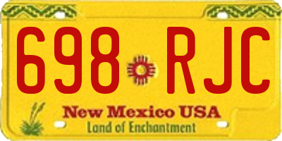 NM license plate 698RJC