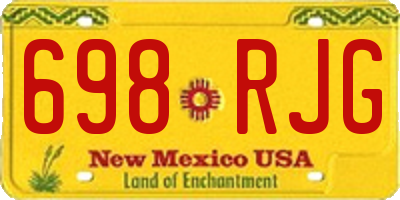 NM license plate 698RJG