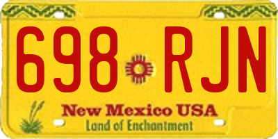 NM license plate 698RJN