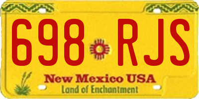 NM license plate 698RJS