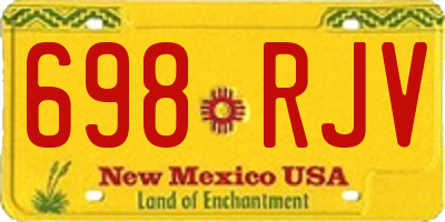 NM license plate 698RJV