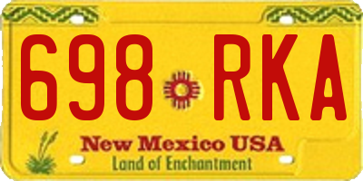 NM license plate 698RKA