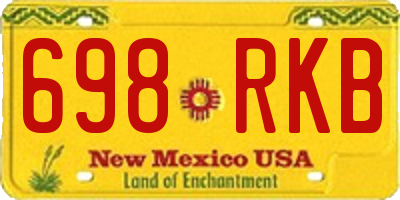 NM license plate 698RKB