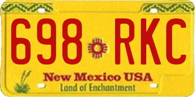 NM license plate 698RKC