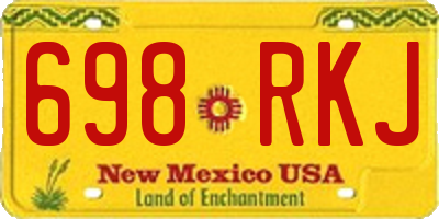 NM license plate 698RKJ